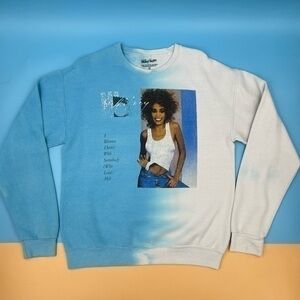 Vintage Wash Whitney Houston Graphic Crewneck Sweatshirt